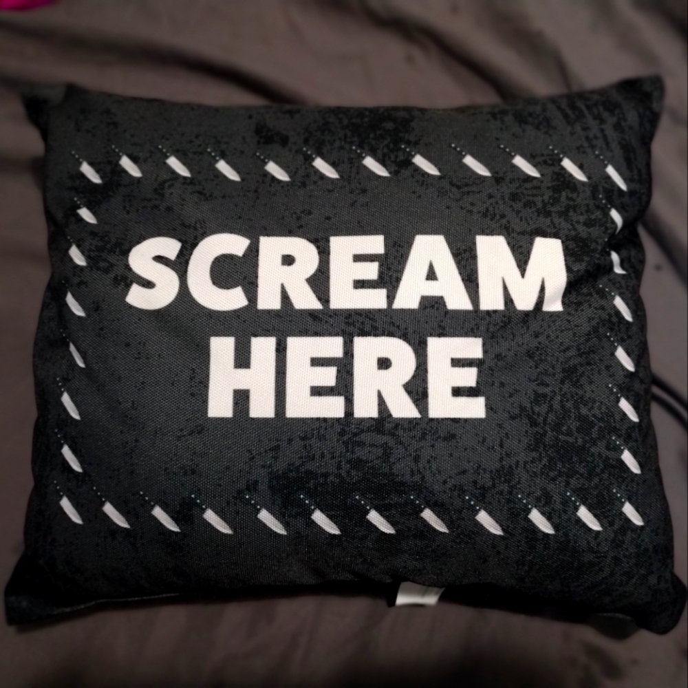 Scream here pillow
